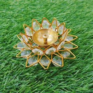 Crystal Lamp Brass