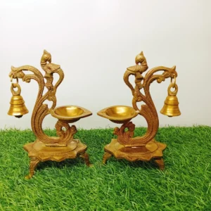 Parrot Lamp with Bell / Pair